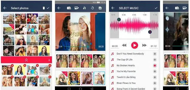 Top 3 aplicativos grátis para fazer vídeo com fotos e música 4