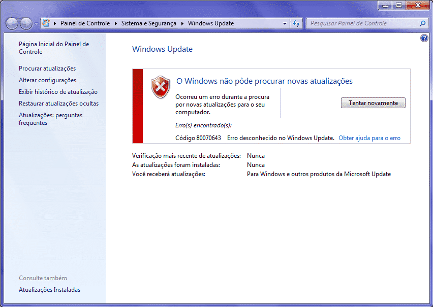 Erro 0x800f0805: Como corrigir no Windows 12