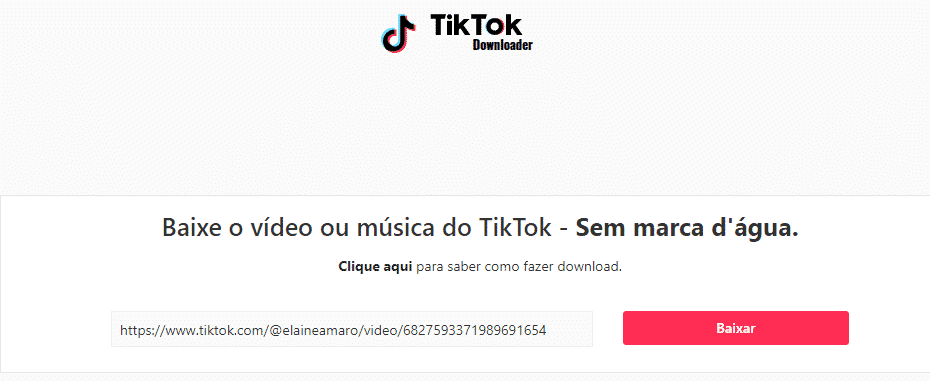 Como baixar Vídeo e Áudio do TikTok On-line 2