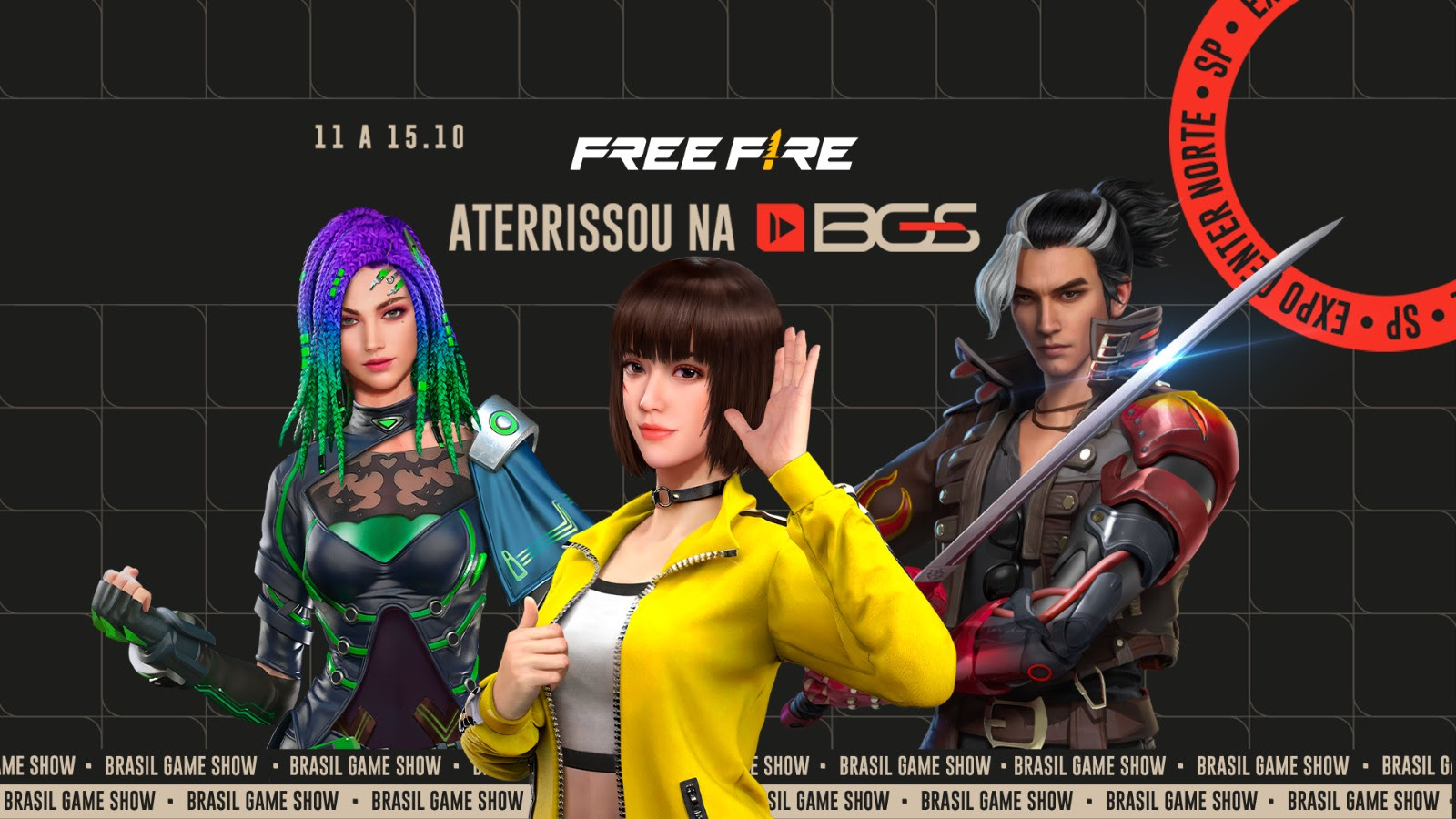Free Fire participa da Brasil Game Show 2023 com showmatch e ativações 1
