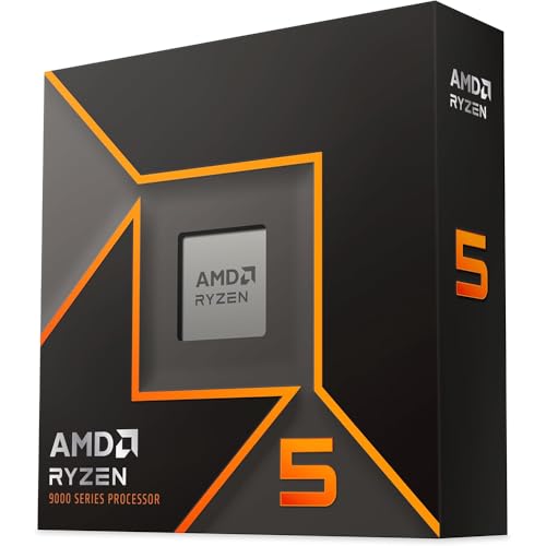 AMD Ryzen™ 5 9600X 6 núcleos, processador de desktop desbloqueado de 12 threads